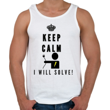 PRINTFASHION Csak nyugi én megoldom!(villanyszerelő) - Férfi atléta - Fehér atléta, trikó