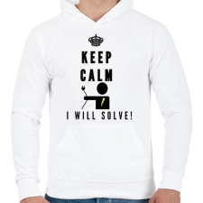 PRINTFASHION Csak nyugi én megoldom!(villanyszerelő) - Férfi kapucnis pulóver - Fehér férfi pulóver, kardigán