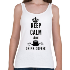 PRINTFASHION csak nyugi és igyál kávét - Női atléta - Fehér