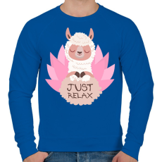 PRINTFASHION Csak nyugi - Férfi pulóver - Királykék