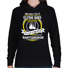 PRINTFASHION Csak nyugi raktáros vagyok 02 - Női kapucnis pulóver - Fekete