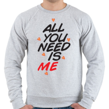 PRINTFASHION Csak rám van szükséged - Férfi pulóver - Sport szürke férfi pulóver, kardigán