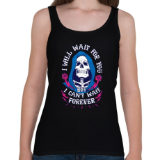 PRINTFASHION Csak várj - Női atléta - Fekete