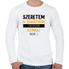 PRINTFASHION Csak vicceltem - Férfi - Férfi hosszú ujjú póló - Fehér férfi póló