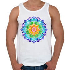 PRINTFASHION Csakrák harmóniája mandala - Férfi atléta - Fehér atléta, trikó