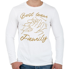 PRINTFASHION Család csapat - Férfi hosszú ujjú póló - Fehér