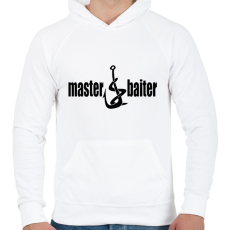 PRINTFASHION Csali mester - Férfi kapucnis pulóver - Fehér