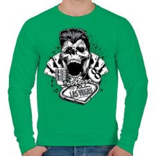 PRINTFASHION Csaló koponya - Férfi pulóver - Zöld férfi pulóver, kardigán