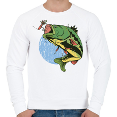 PRINTFASHION Csapósügér - Férfi pulóver - Fehér