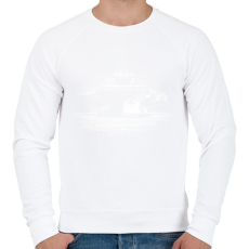 PRINTFASHION Csatahajó - Férfi pulóver - Fehér