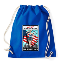 PRINTFASHION Csatlakozz a tengerészethez - Sportzsák, Tornazsák - Bright royal tornazsák