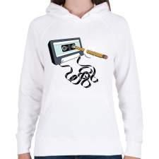 PRINTFASHION Csavard vissza! - Női kapucnis pulóver - Fehér női pulóver, kardigán