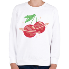 PRINTFASHION Cseresznye bolygók - Gyerek pulóver - Fehér