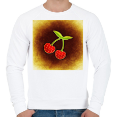 PRINTFASHION Cseresznye - Férfi pulóver - Fehér