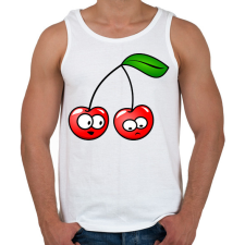 PRINTFASHION Cseresznyepár - Férfi atléta - Fehér atléta, trikó
