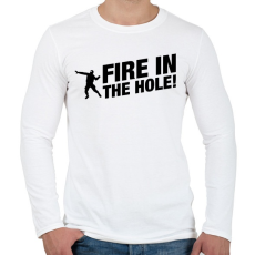 PRINTFASHION CSGO - TŰZ! - Férfi hosszú ujjú póló - Fehér