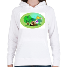 PRINTFASHION Csigamese - Női kapucnis pulóver - Fehér női pulóver, kardigán