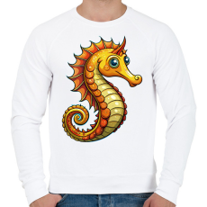 PRINTFASHION Csikóhal - Férfi pulóver - Fehér