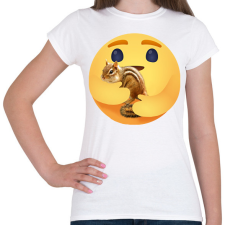 PRINTFASHION Csíkos mókus - Női póló - Fehér női póló