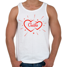 PRINTFASHION Csilla - Férfi atléta - Fehér atléta, trikó