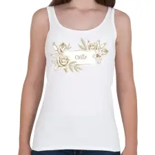 PRINTFASHION Csilla - Női atléta - Fehér női trikó