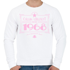 PRINTFASHION csillag-1968-pink - Férfi pulóver - Fehér férfi pulóver, kardigán