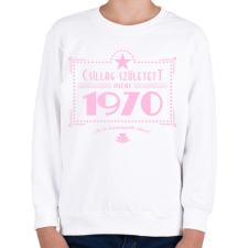 PRINTFASHION csillag-1970-pink - Gyerek pulóver - Fehér gyerek pulóver, kardigán