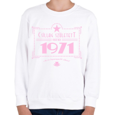 PRINTFASHION csillag-1971-pink - Gyerek pulóver - Fehér gyerek pulóver, kardigán