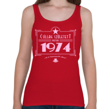 PRINTFASHION csillag-1974-pink - Női atléta - Cseresznyepiros női trikó