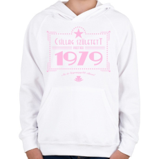 PRINTFASHION csillag-1979-pink - Gyerek kapucnis pulóver - Fehér