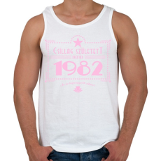 PRINTFASHION csillag-1982-pink - Férfi atléta - Fehér