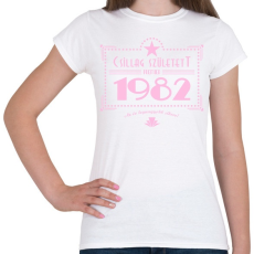 PRINTFASHION csillag-1982-pink - Női póló - Fehér