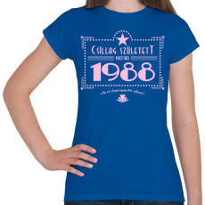 PRINTFASHION csillag-1988-pink - Női póló - Királykék