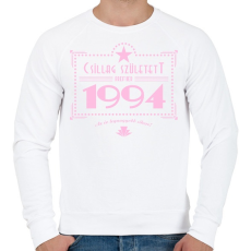 PRINTFASHION csillag-1994-pink - Férfi pulóver - Fehér