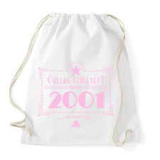 PRINTFASHION csillag-2001-pink - Sportzsák, Tornazsák - Fehér tornazsák