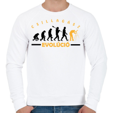 PRINTFASHION Csillagász evulóció - Férfi pulóver - Fehér férfi pulóver, kardigán