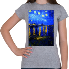 PRINTFASHION Csillagos ég a Rajna felett - Női póló - Sport szürke női póló