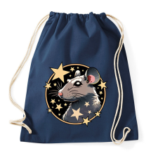PRINTFASHION Csillagos patkány - Sportzsák, Tornazsák - Sötétkék tornazsák