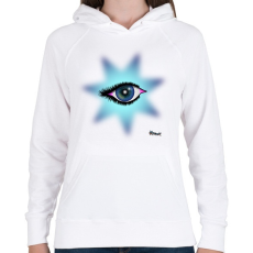 PRINTFASHION Csillagszem - Női kapucnis pulóver - Fehér