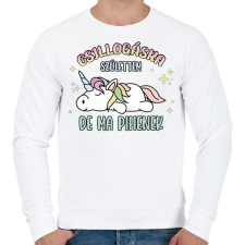 PRINTFASHION Csillogásra születtem - Férfi pulóver - Fehér férfi pulóver, kardigán