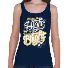 PRINTFASHION Csillogj - Női atléta - Sötétkék női trikó