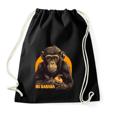 PRINTFASHION Csimpánz és az alma - Sportzsák, Tornazsák - Fekete tornazsák