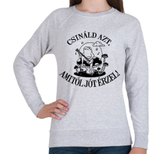 PRINTFASHION Csináld azt, amitől jót érzel! - Női pulóver - Sport szürke női pulóver, kardigán