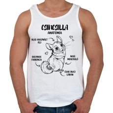 PRINTFASHION Csincsilla anatómia - Férfi atléta - Fehér