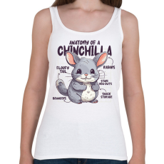 PRINTFASHION Csincsilla anatómia - Női atléta - Fehér