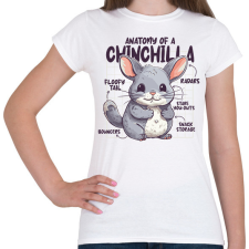 PRINTFASHION Csincsilla anatómia - Női póló - Fehér női póló