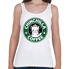 PRINTFASHION Csincsilla kávé - Női atléta - Fehér női trikó