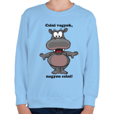 PRINTFASHION Csini vagyok - Gyerek pulóver - Világoskék gyerek pulóver, kardigán