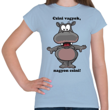 PRINTFASHION Csini vagyok - Női póló - Világoskék női póló