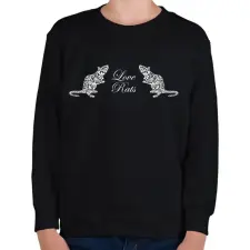 PRINTFASHION Csipke patkányok - Gyerek pulóver - Fekete gyerek pulóver, kardigán